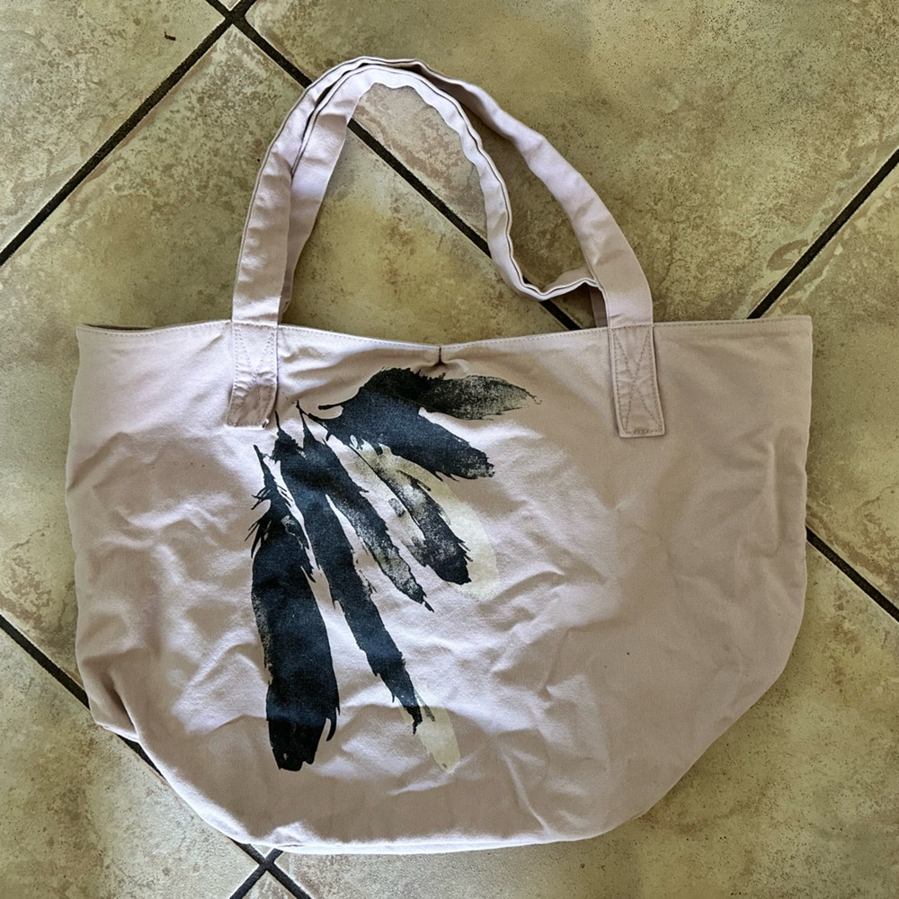 Juicy Couture Pink and Black Feather Tote